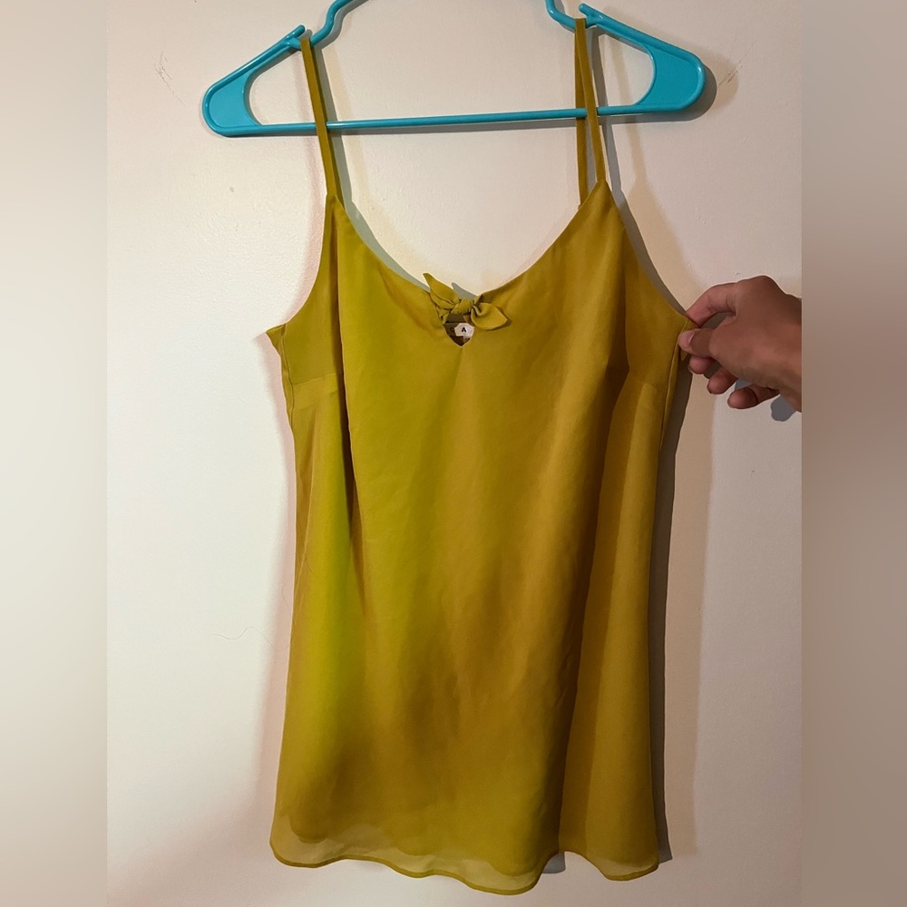 Cabi Mustard Flowy Tank Top